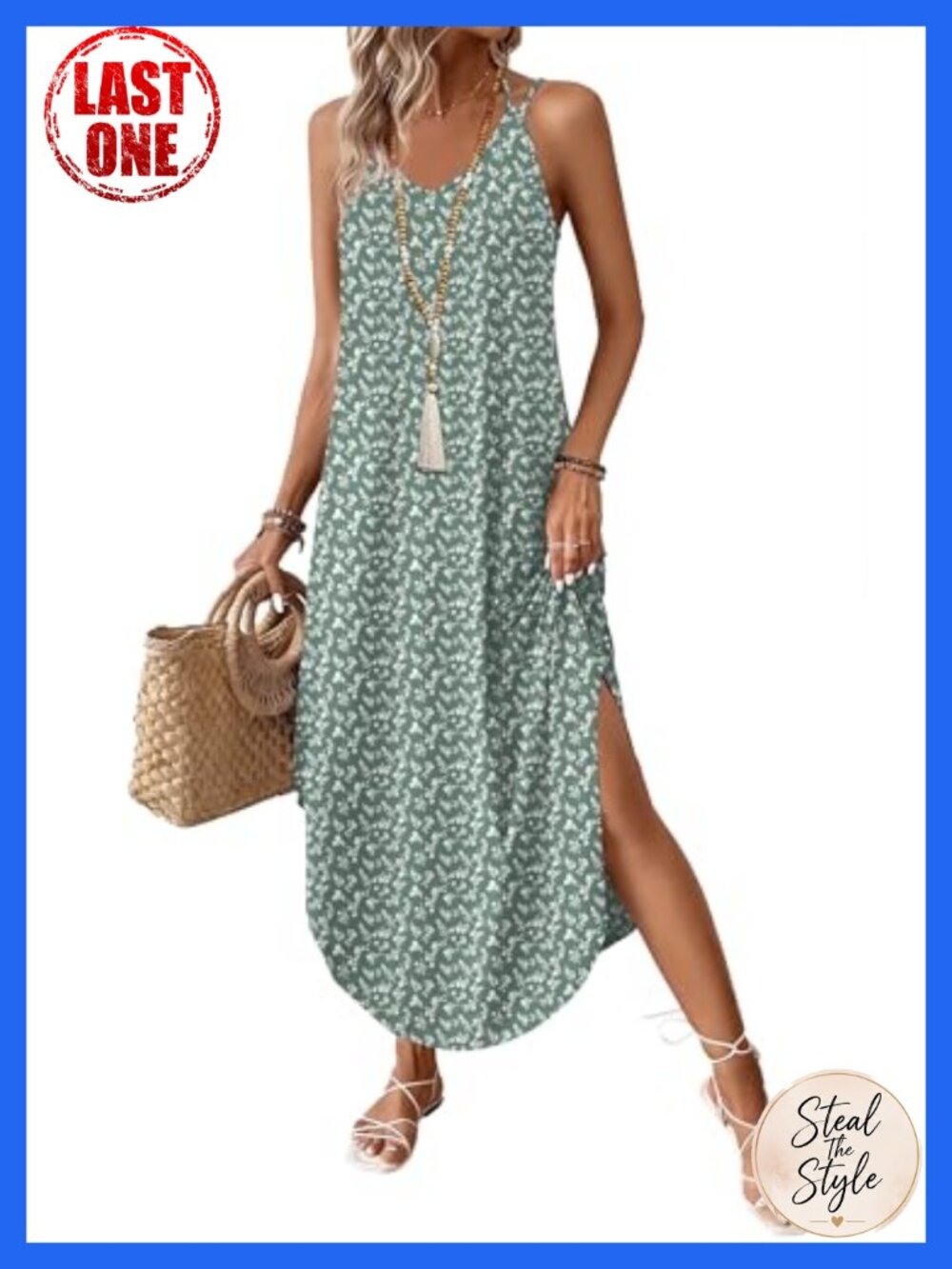 Women's Halter Maxi Dress Sleeveless A-Line Flowy Beach Vacation